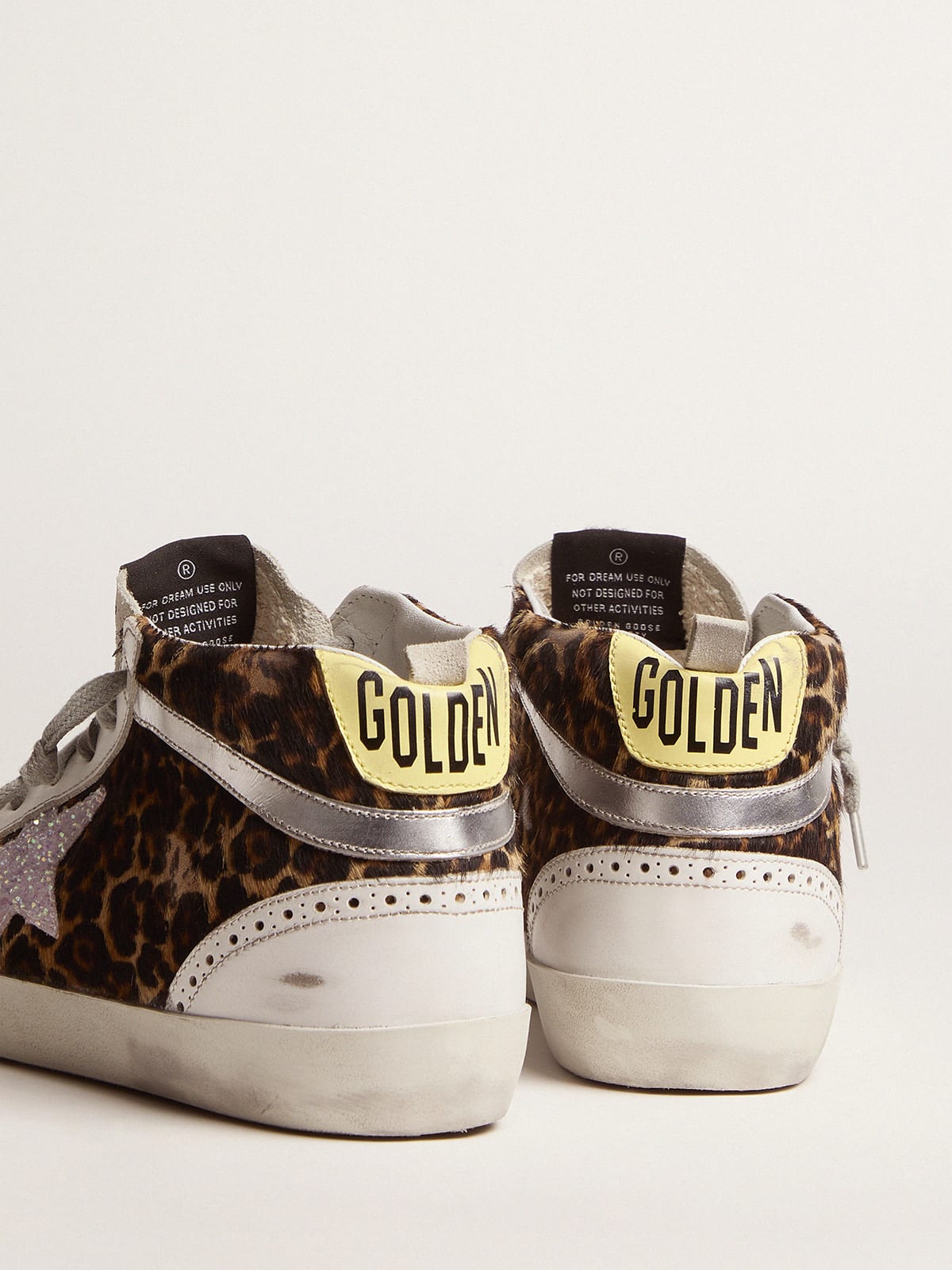 Golden goose mid star leopard sale print sneakers