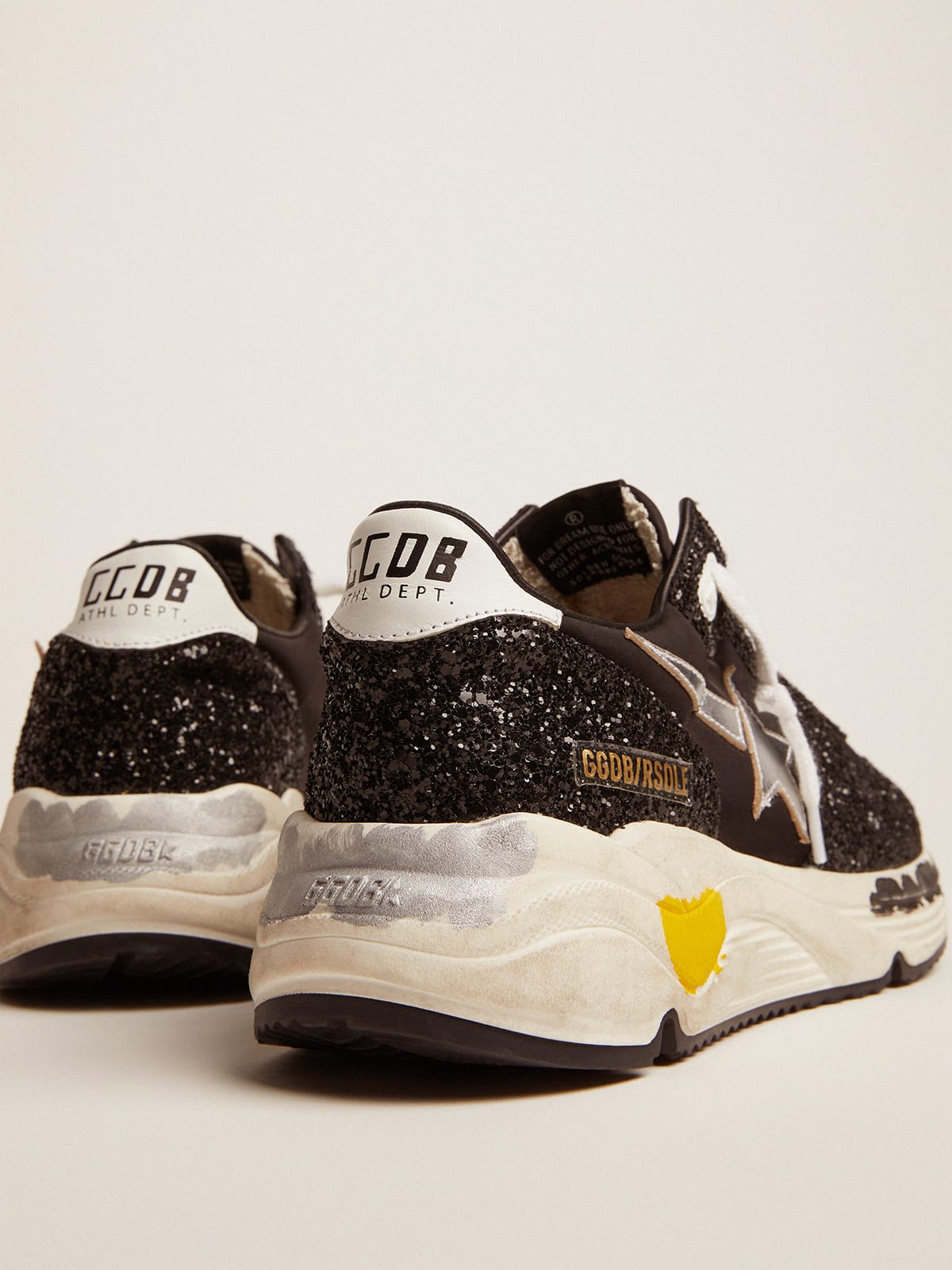 Golden Goose Running Sole Glitter Sneakers