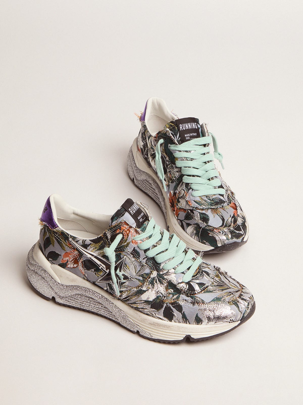 Golden Goose - Running Sole sneakers with floral jacquard upper in 