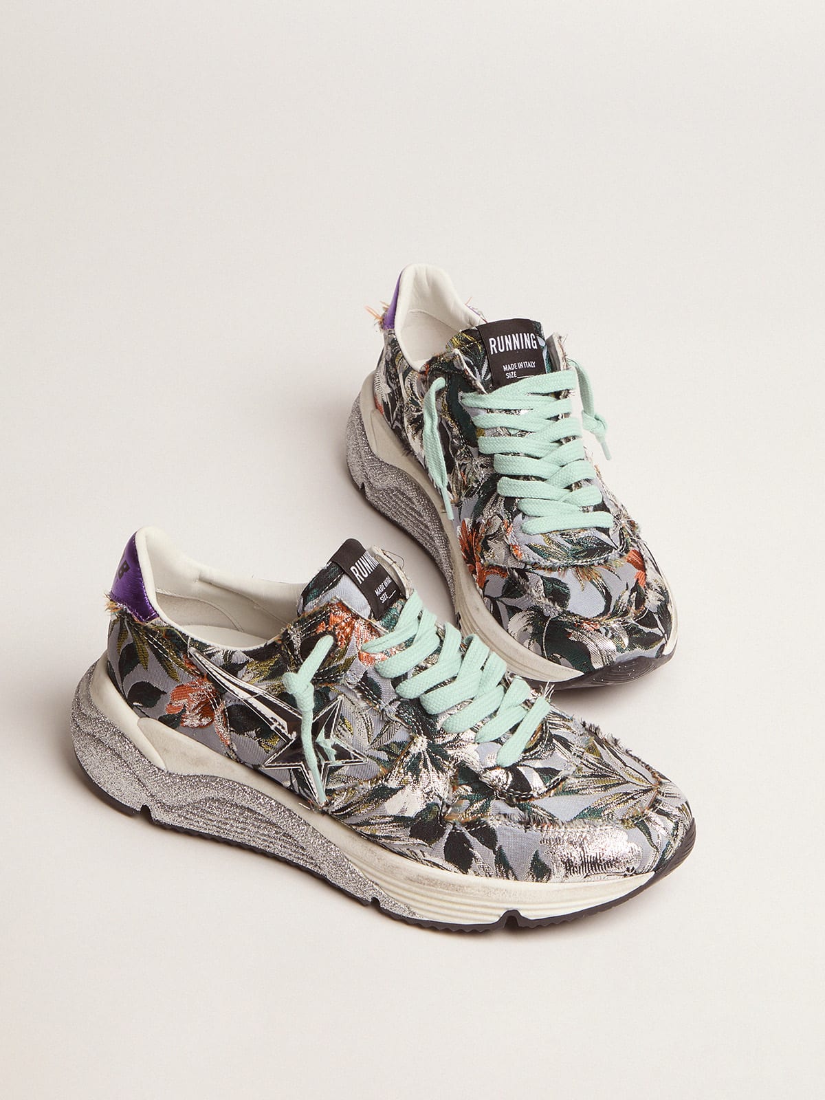 Running Sole sneakers with floral jacquard upper | Golden Goose