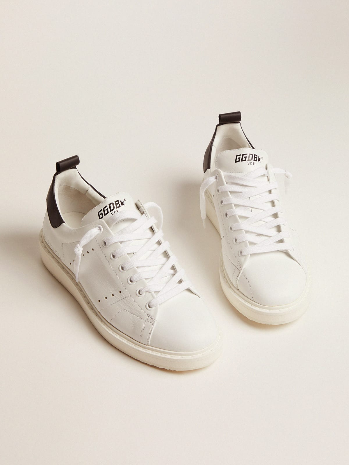 GOLDEN GOOSE STARTER ホワイト×ブラック 36