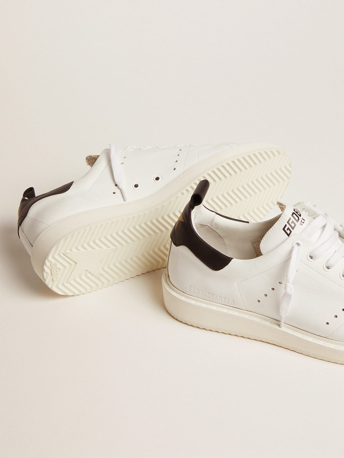 GOLDEN GOOSE STARTER ホワイト×ブラック 36