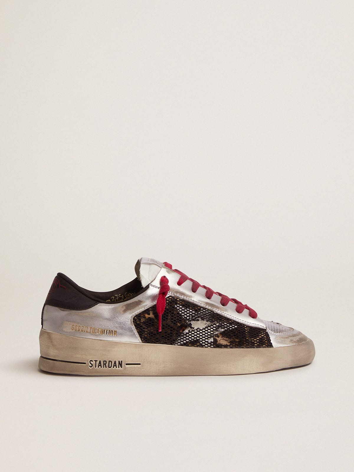 Golden Goose - Women's Limited Edition LAB silver and animal-print Stardan sneakers in 