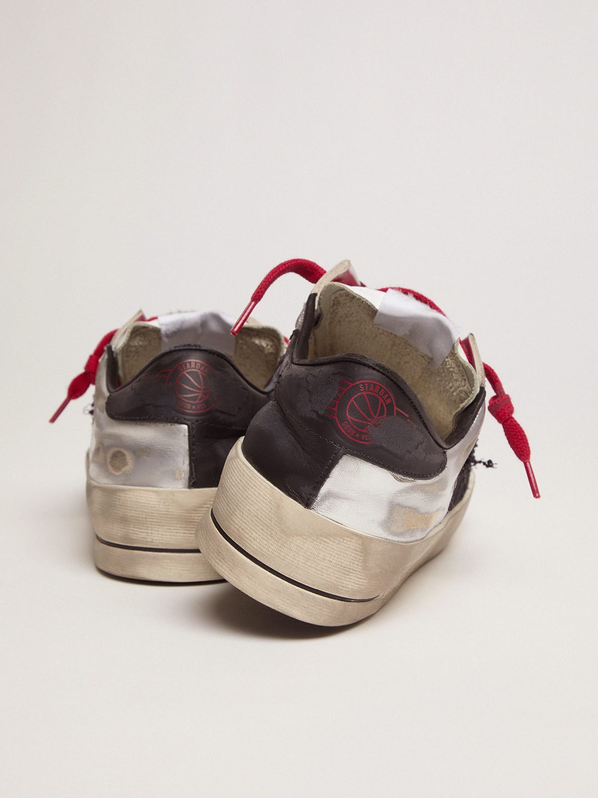 Golden Goose - Women's Limited Edition LAB silver and animal-print Stardan sneakers in 