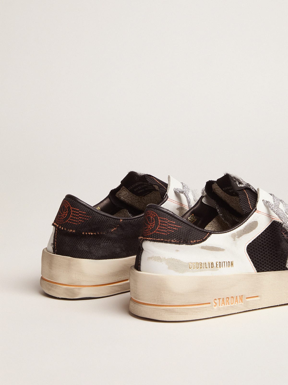 White Limited Edition LAB Stardan sneakers with silver laces | Golden Goose