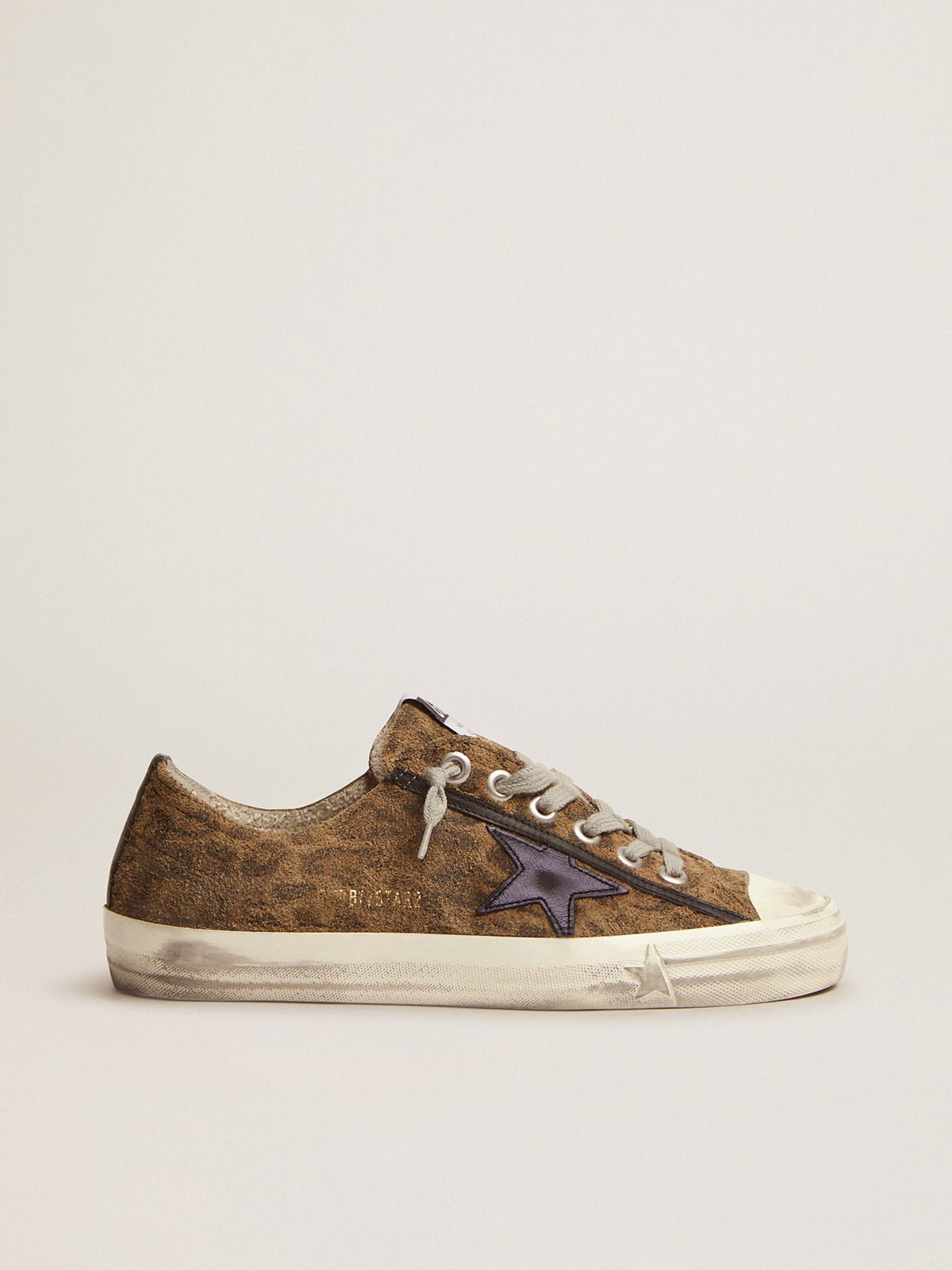 V-star LTD sneakers in leopard-print suede with a black laminated ...