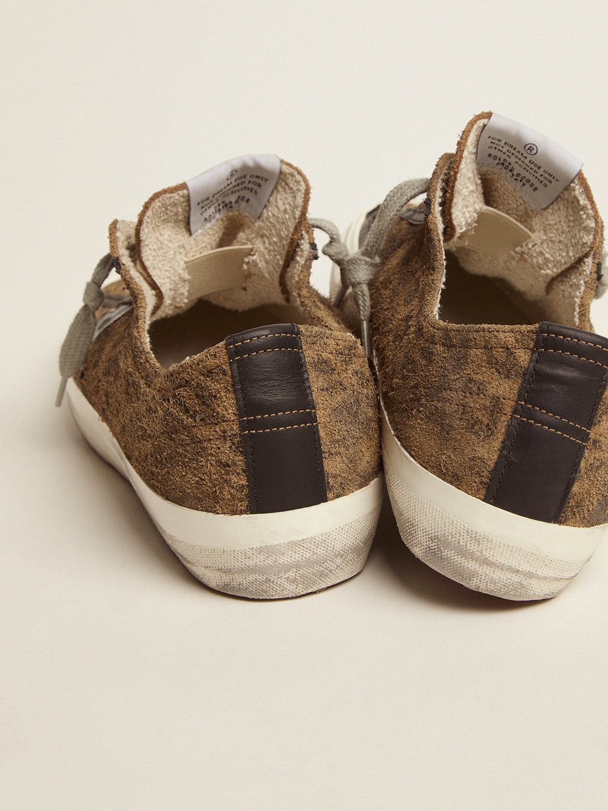 Golden Goose - V-star LTD sneakers in leopard-print suede with a black laminated leather star in 