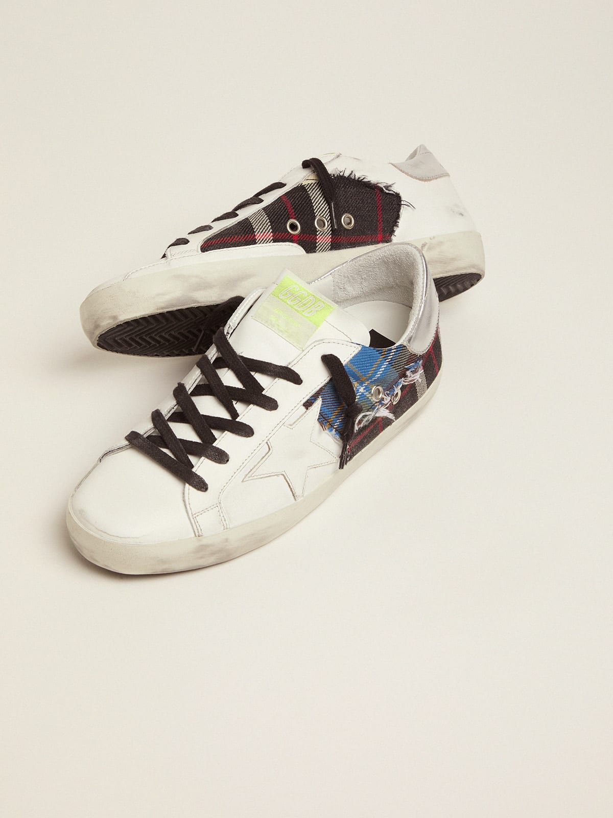 Plaid golden sale goose sneakers