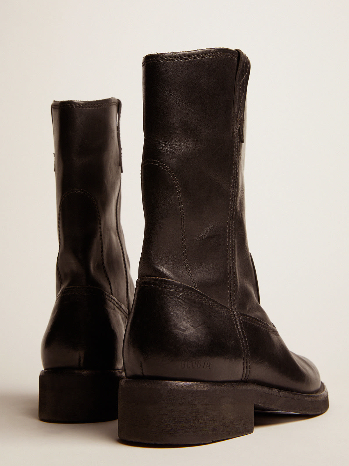 Golden Goose - Biker boots in black leather in 