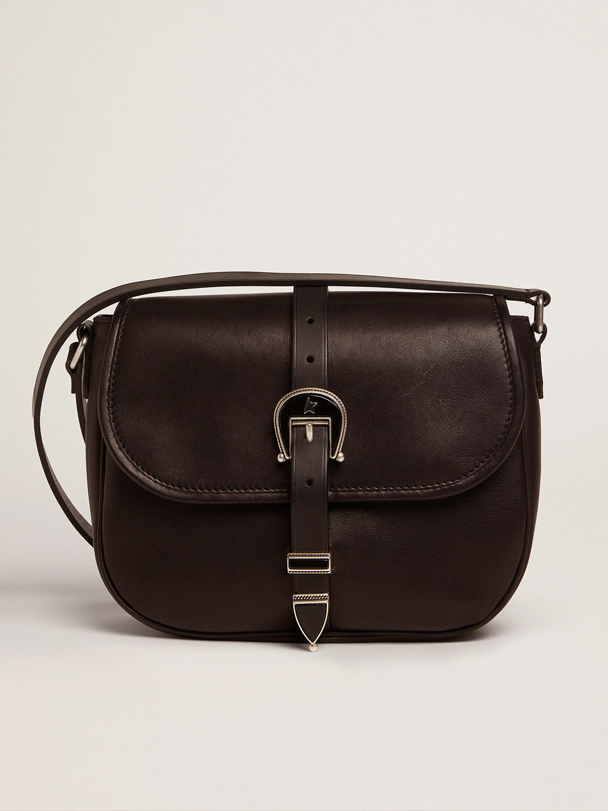 Golden Goose - Sac Rodeo Bag moyen noir en cuir in 