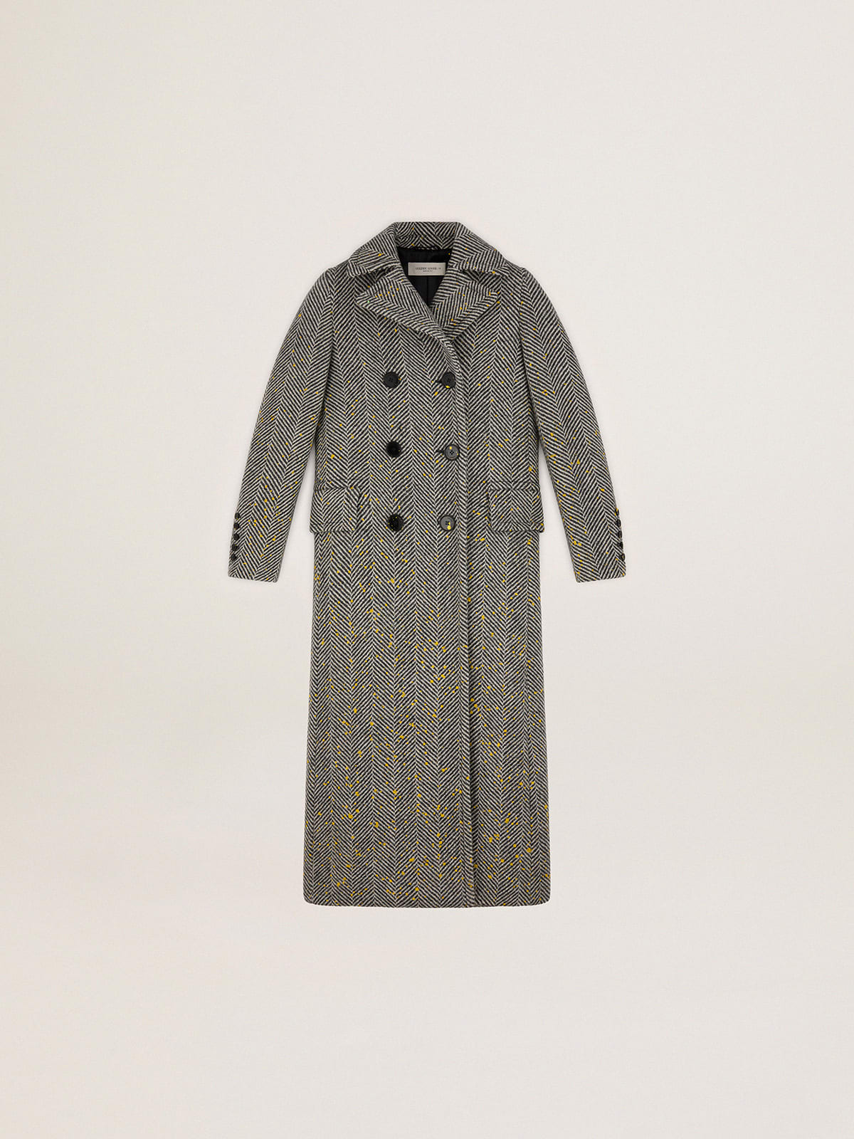 Burberry herringbone wool outlet blend tailored coat