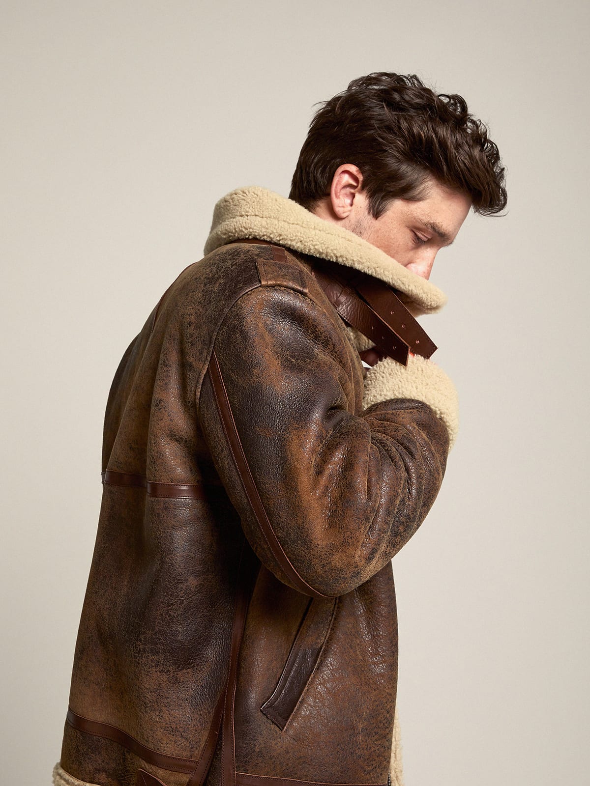 Golden Goose - Chaqueta Arvel de la colección Journey en shearling in 