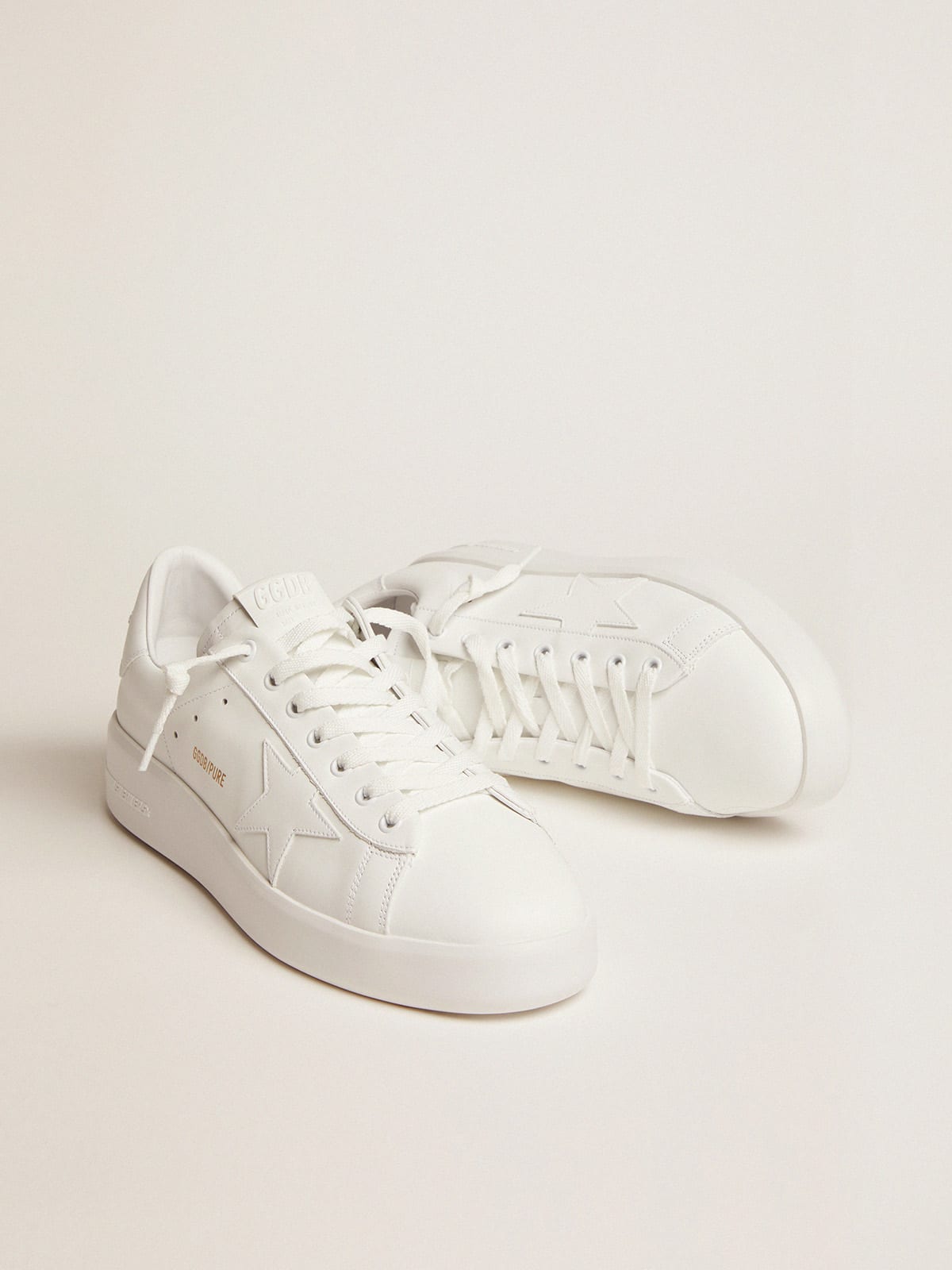 Golden goose white on sale shoes