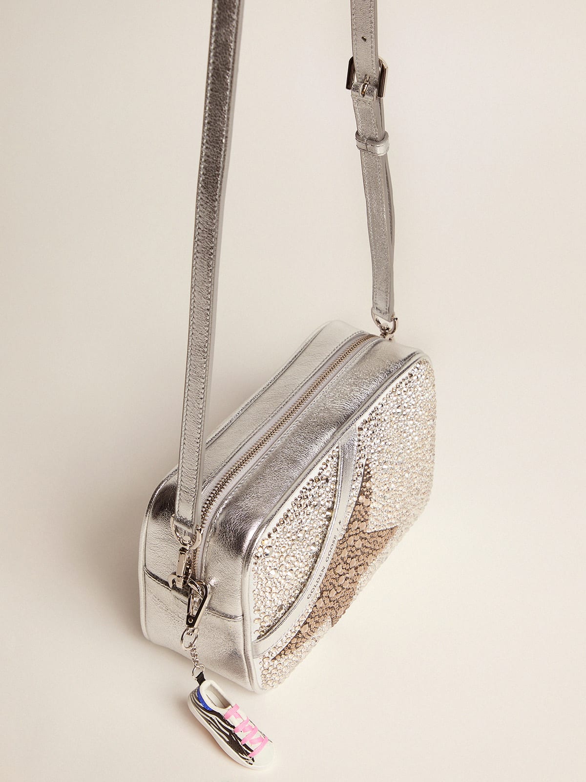 Golden Goose - Star Bag made of laminated leather with Swarovski crystals in 