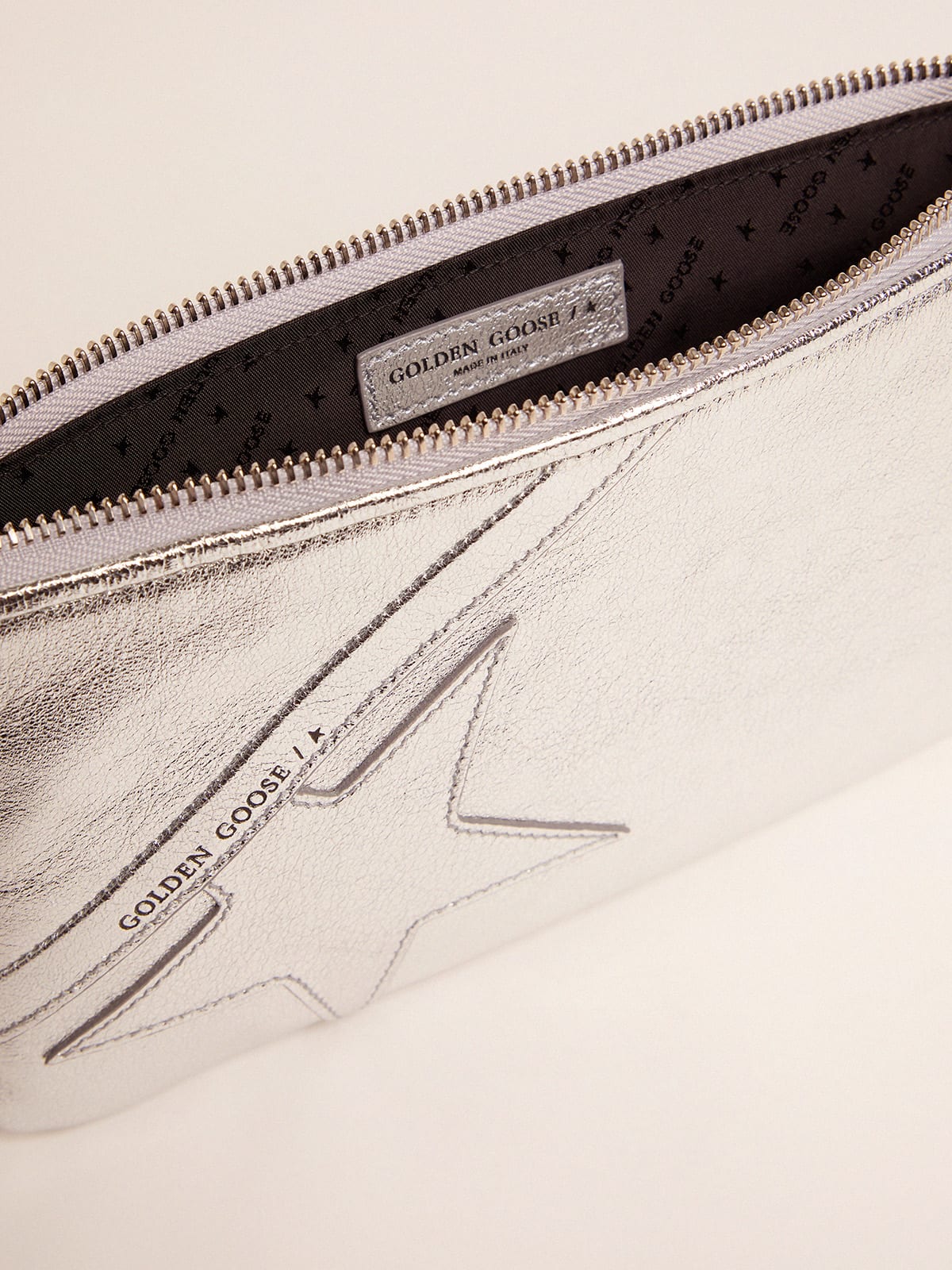 Golden Goose - Silver Star Wrist clutch bag     in 