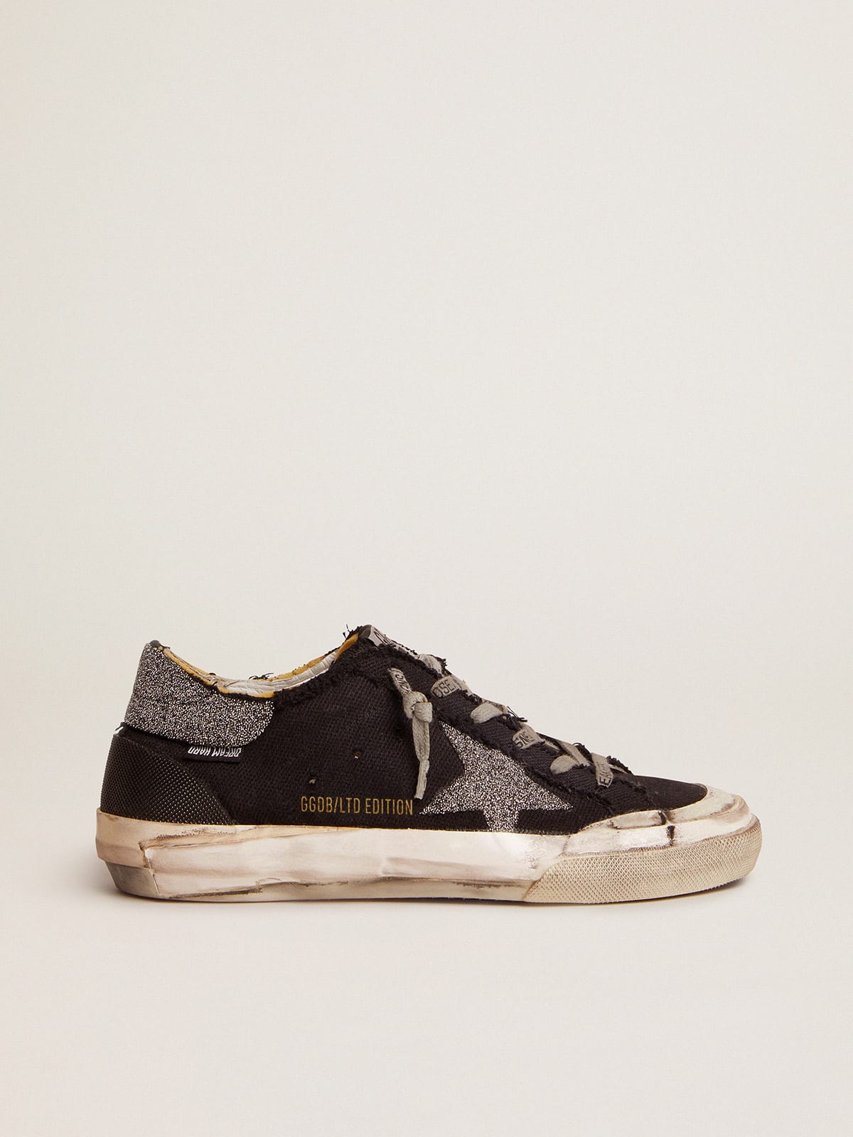 Super-Star LAB in canvas with Swarovski crystal star and heel tab | Golden  Goose