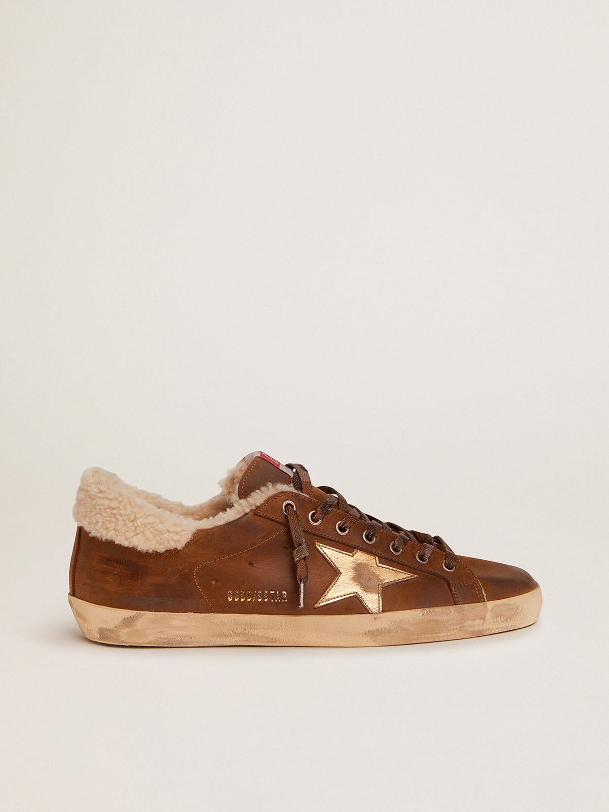 Golden goose sneakers with hot sale shearling