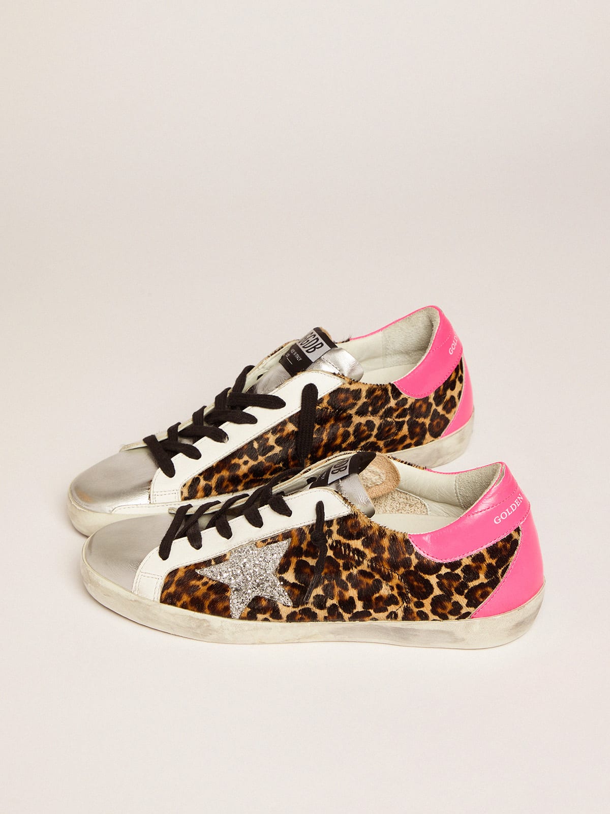 Golden goose hot sale superstar leopard glitter