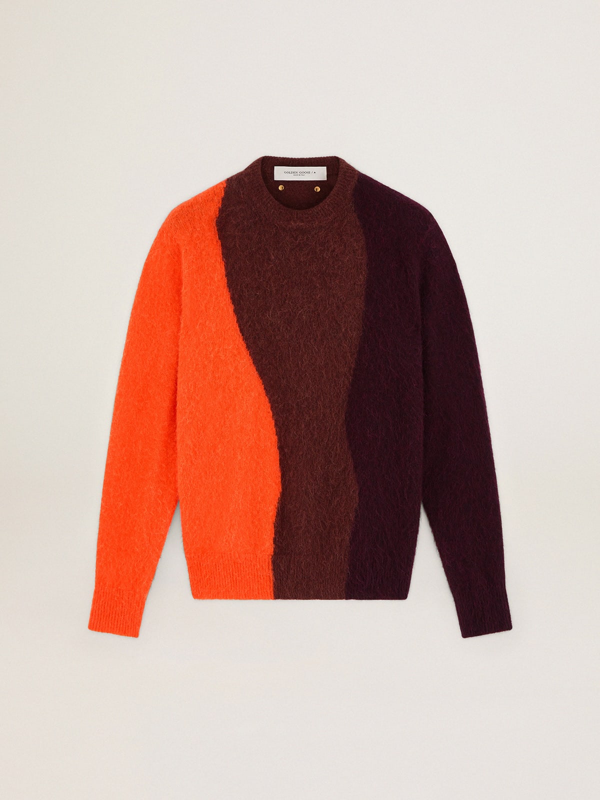 Three-color wool Journey Collection Donnel sweater | Golden Goose