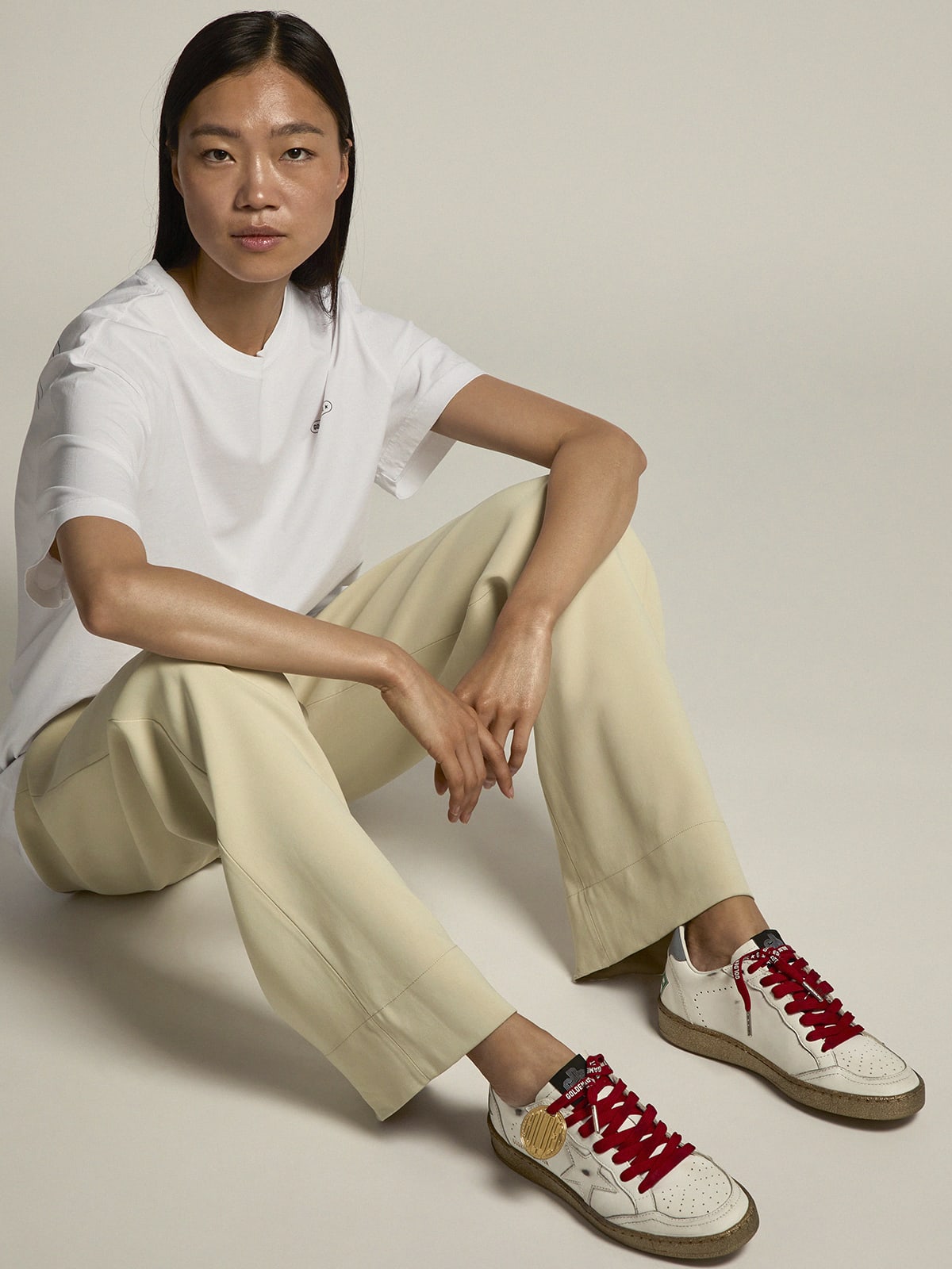 Golden goose white on sale ball star sneakers