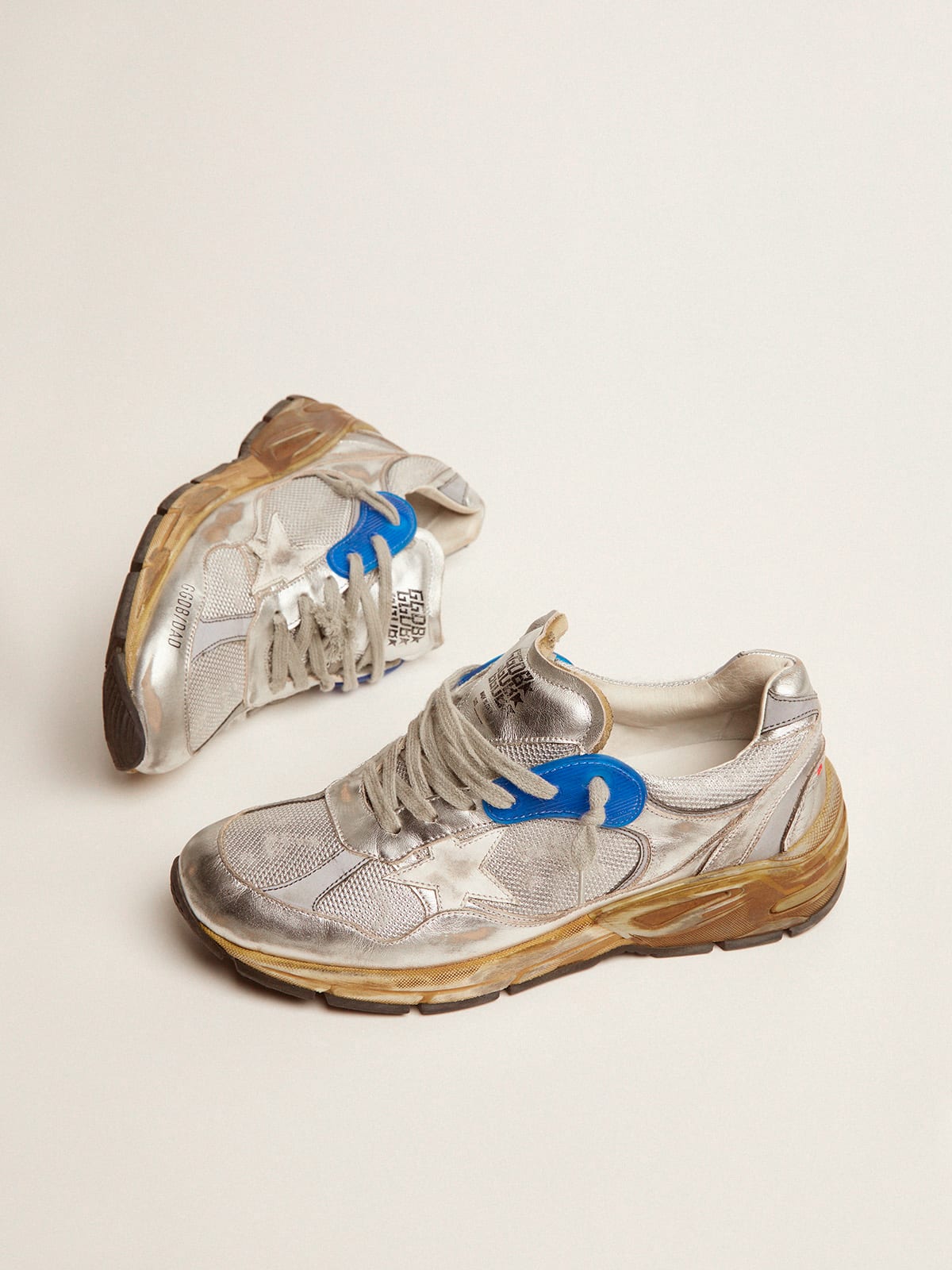 Sneakers Dad-Star mujer plateadas | Golden