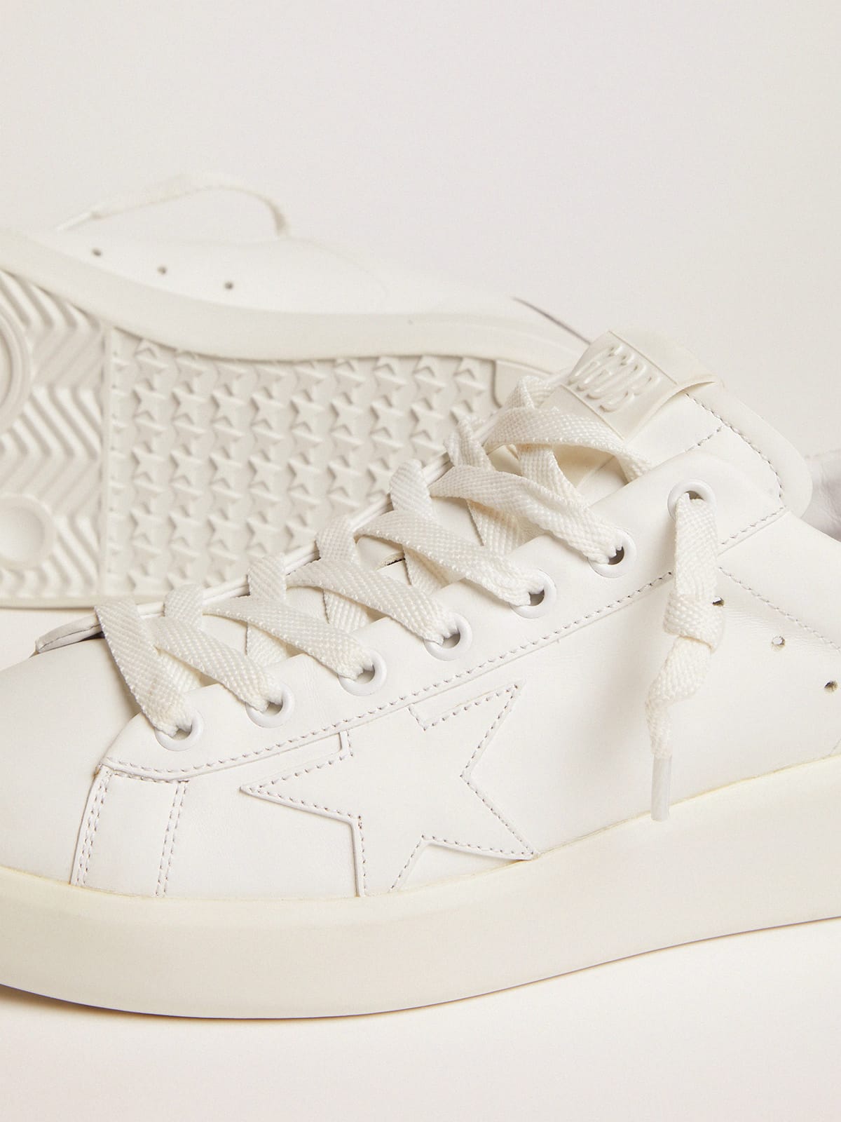 All white shop golden goose sneakers