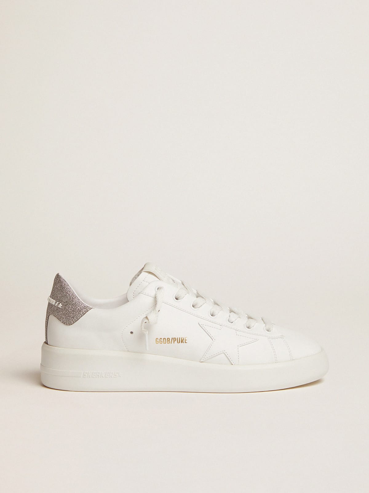 Purestar sneakers with glittery silver heel tab | Golden Goose