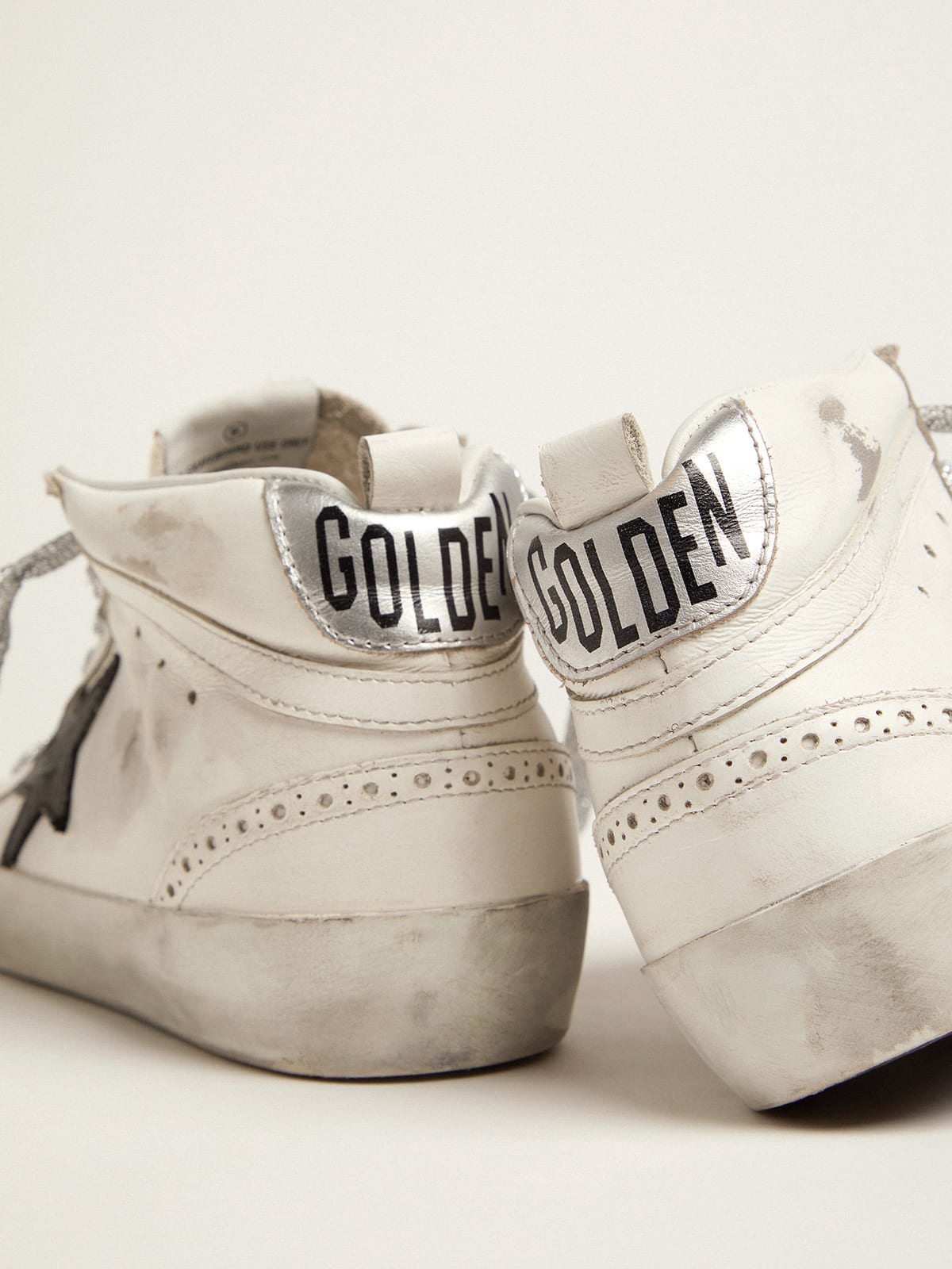 Women\'s Mid Star with laminated heel tab and glitter laces | Golden Goose