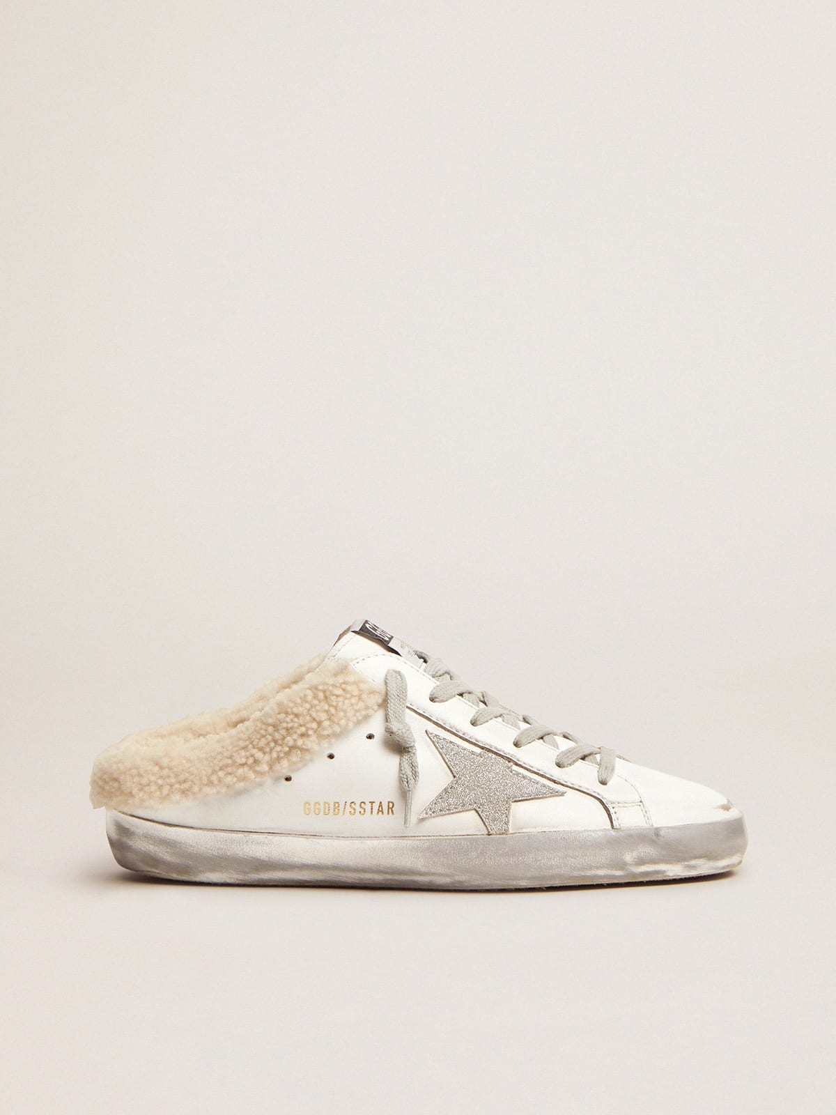 Super-Star Sneakers In Shearling With Gold 3D Star