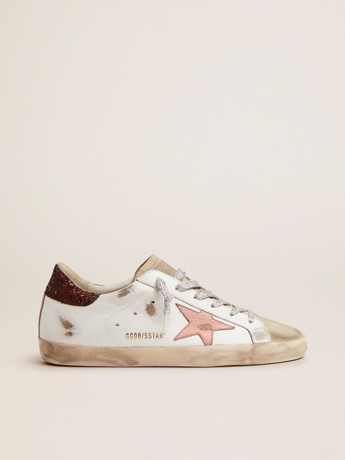Super-Star with silver star and brown glitter heel tab