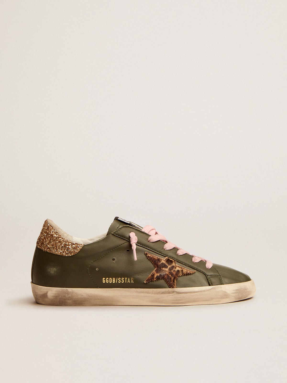 Mujer Zapatillas Deportivas Super-Star Con Estrella Dorada Y Refuerzo Del  Talón Negro De Purpurina, Super-Star Golden Goose