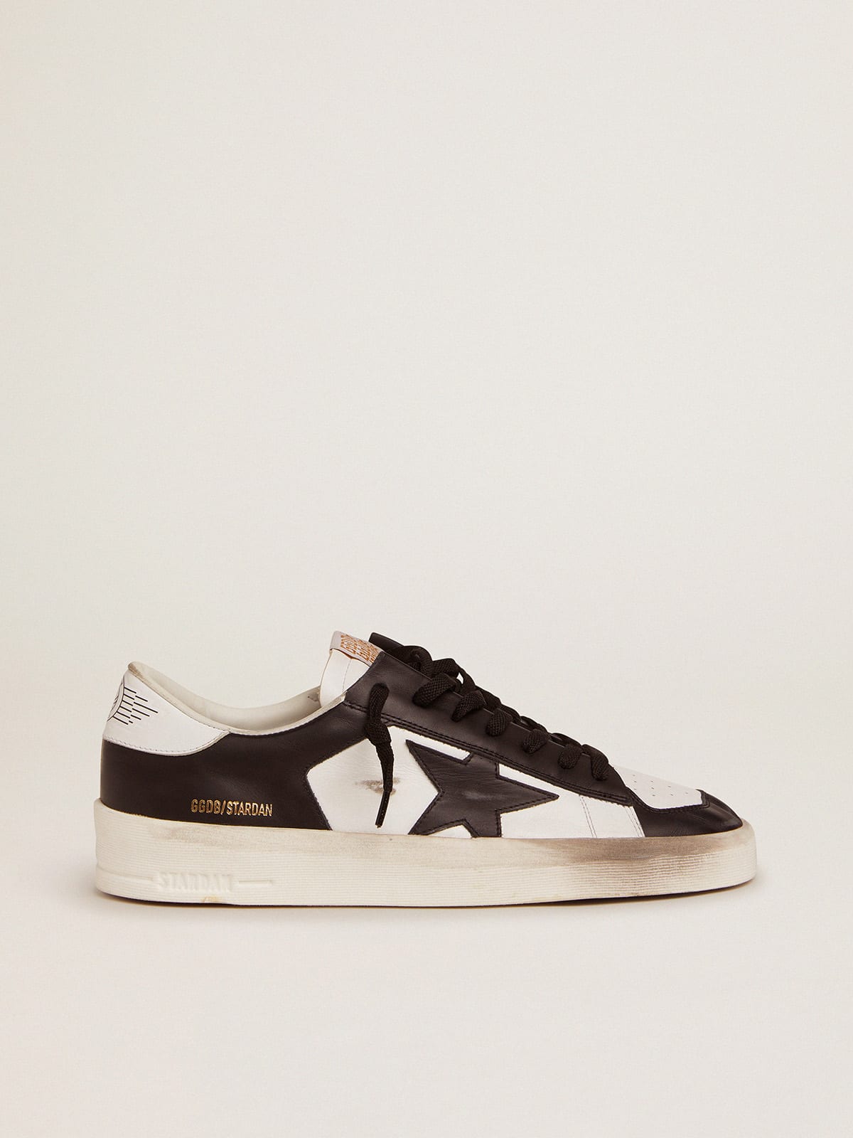 Golden Goose - Men's Stardan in white and black leather in 