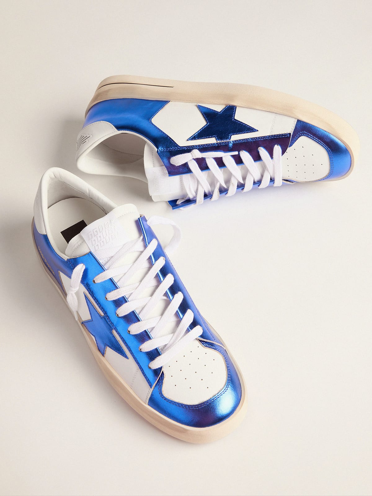 Golden goose superstar blu on sale