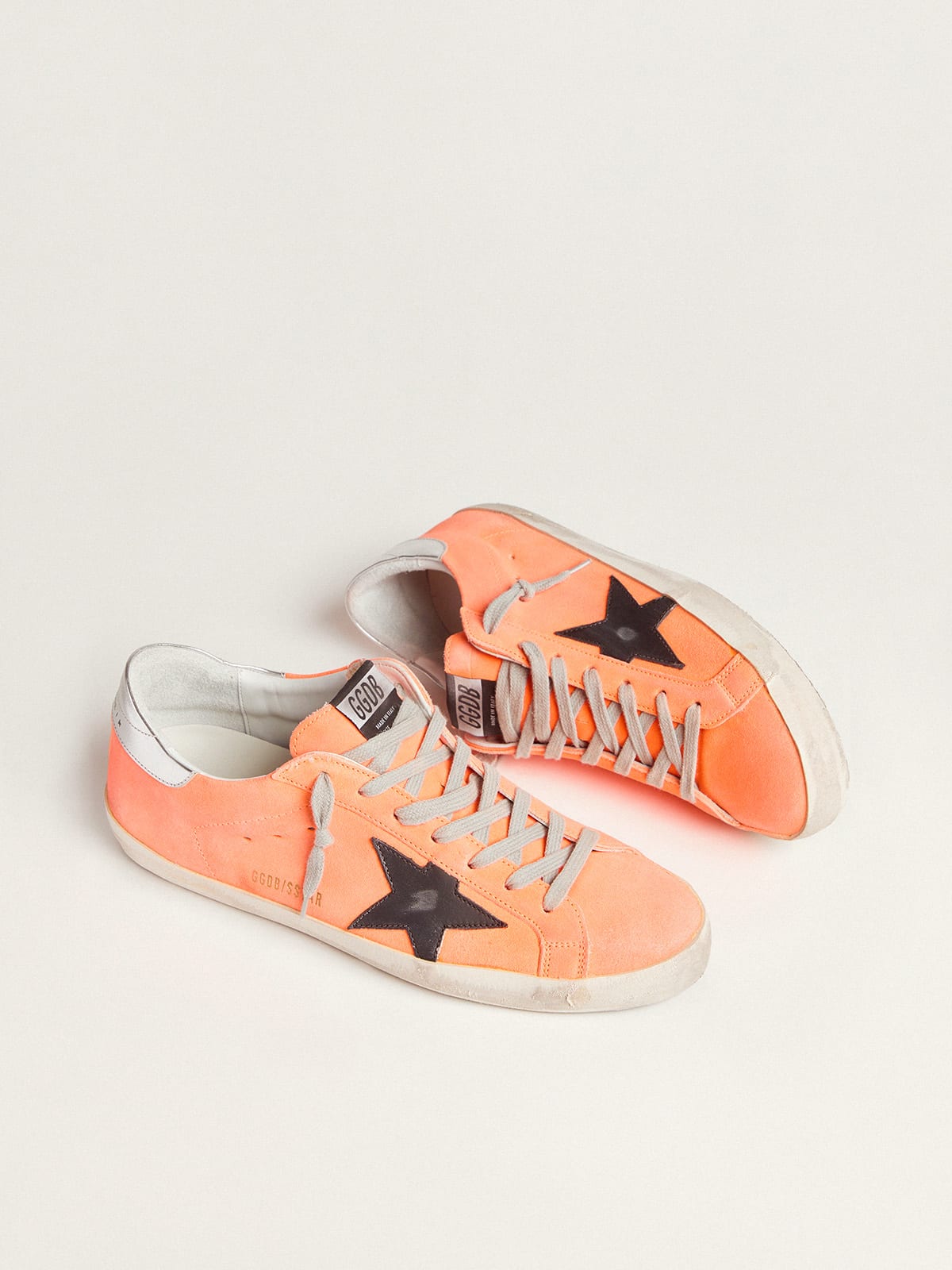 Orange suede Super Star sneakers