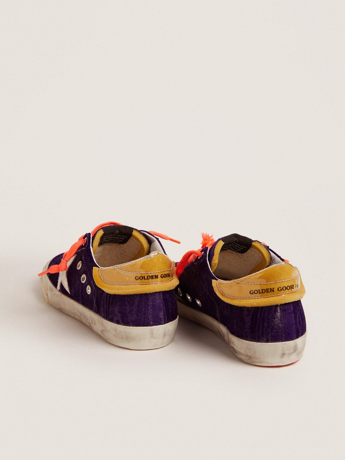 Golden Goose - Super-Star LAB sneakers in purple velvet with PVC heel tab in 