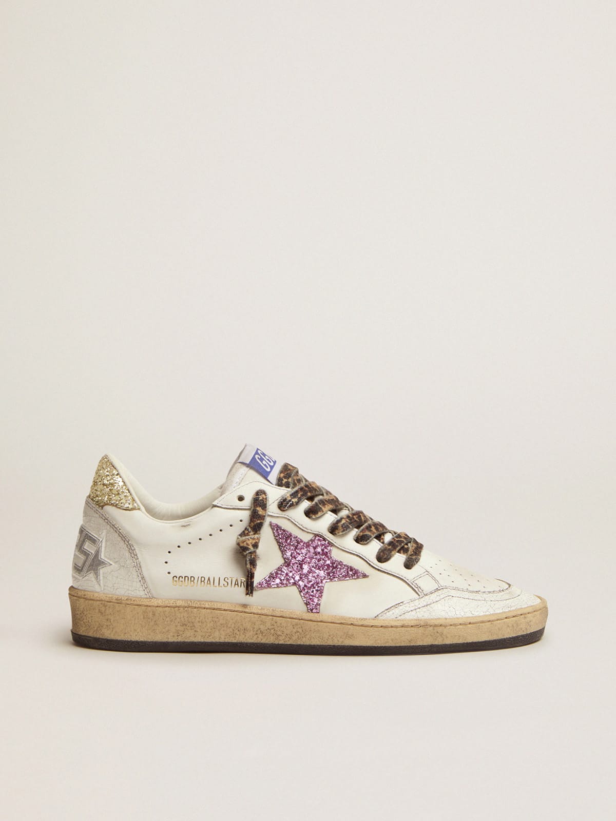 Ball Star LTD sneakers in leather with glitter heel tab and star | Golden  Goose