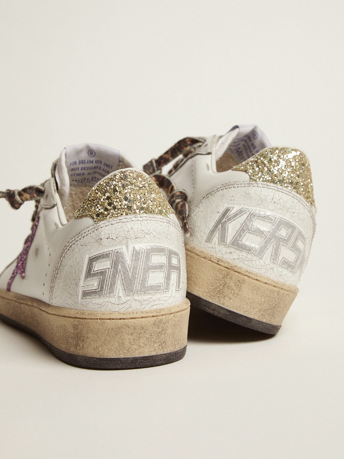 Ball Star LTD sneakers in leather with glitter heel tab and star | Golden  Goose