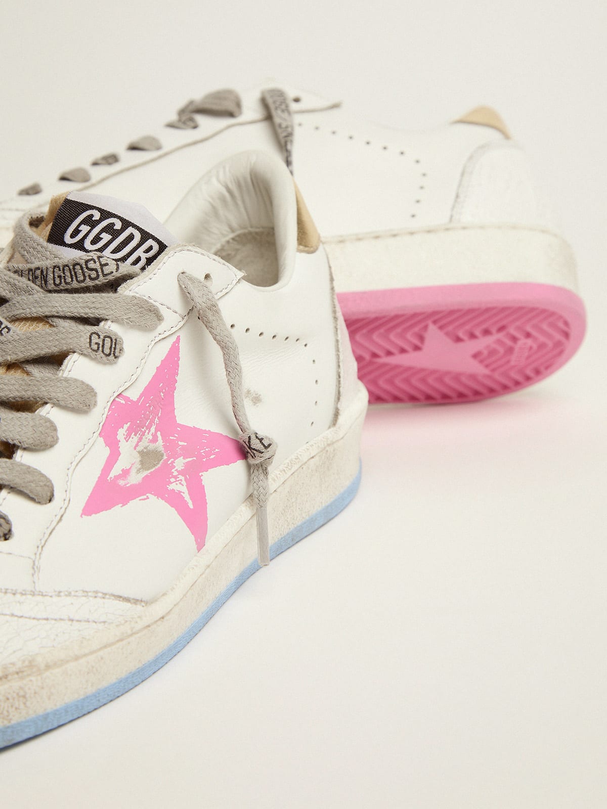 Ball Star sneakers with gold heel tab and foam rubber tongue | Golden Goose