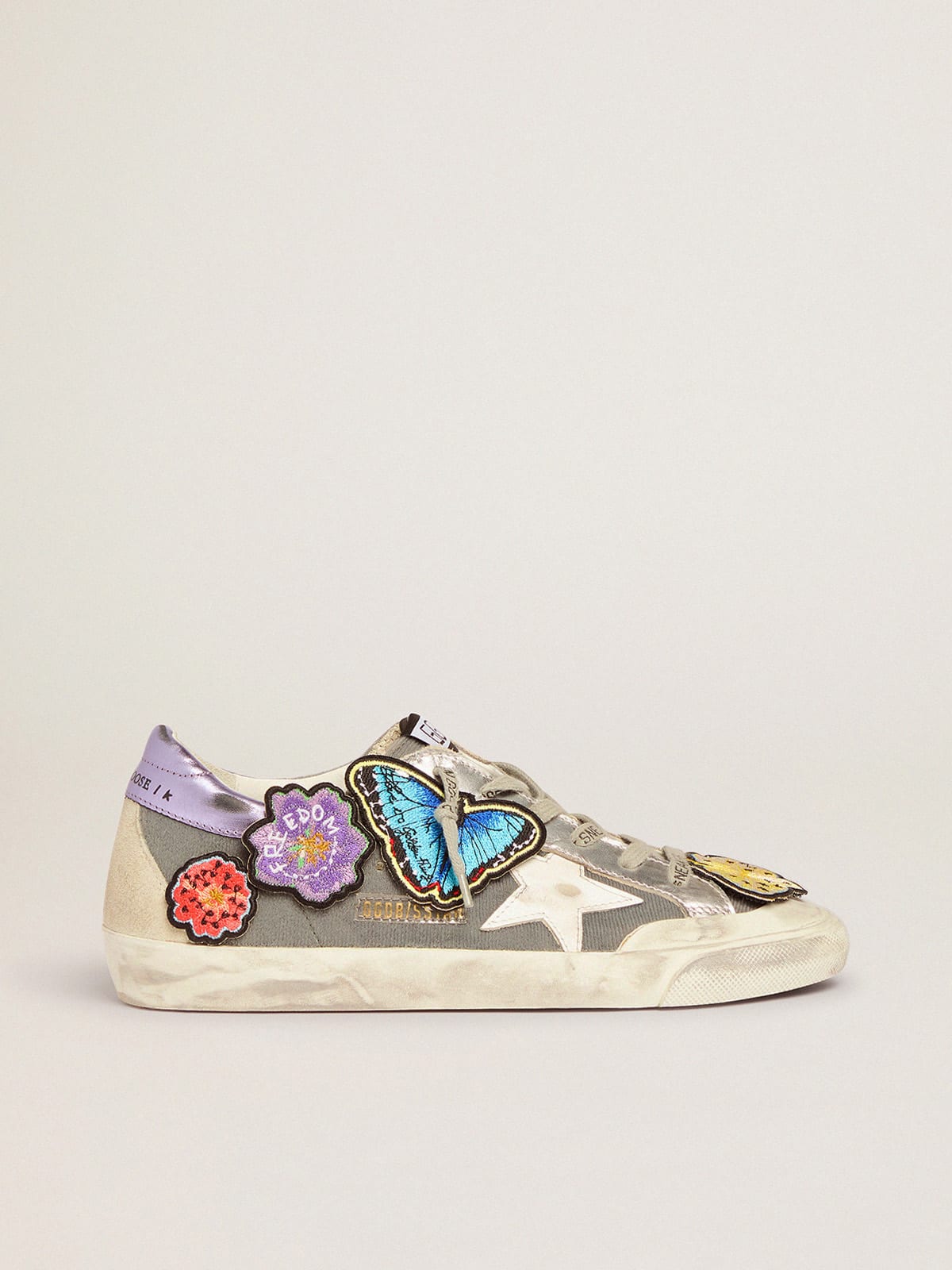 Golden Goose - Super-Star Penstar LAB sneakers with Velcro upper and appliquéd patches in 