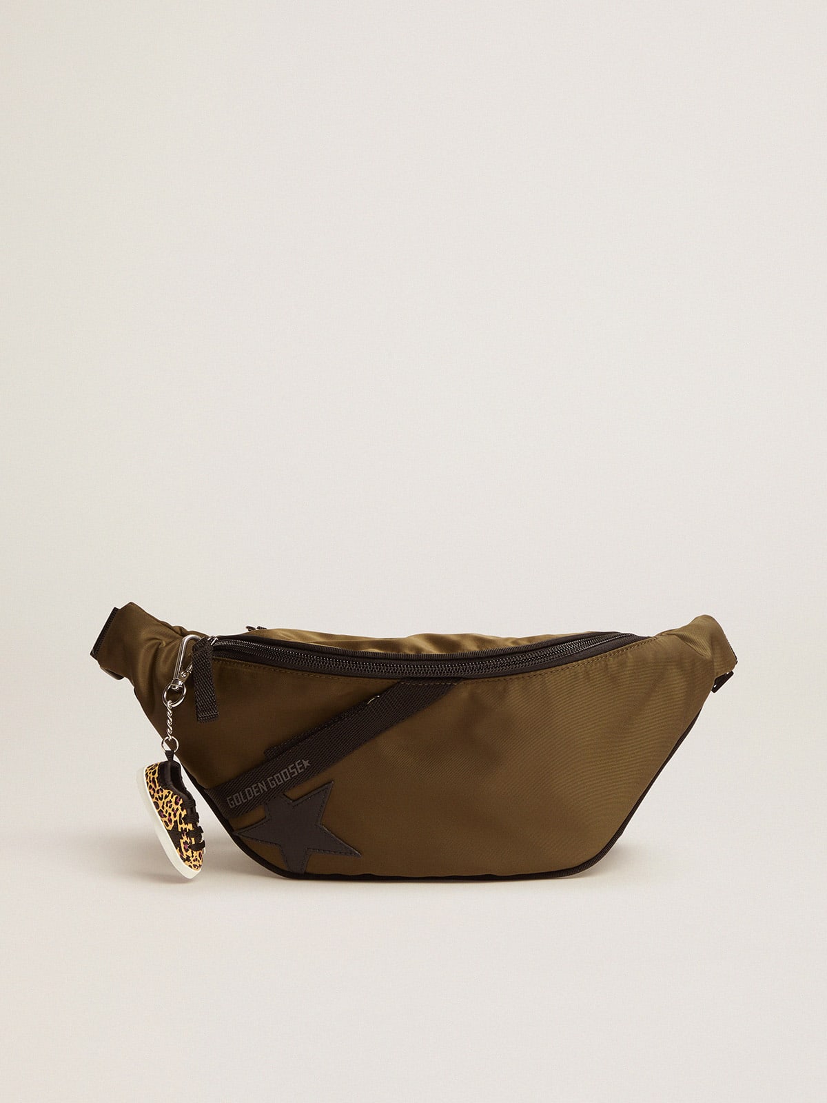 Golden Goose - Olive-green nylon Journey belt bag in 