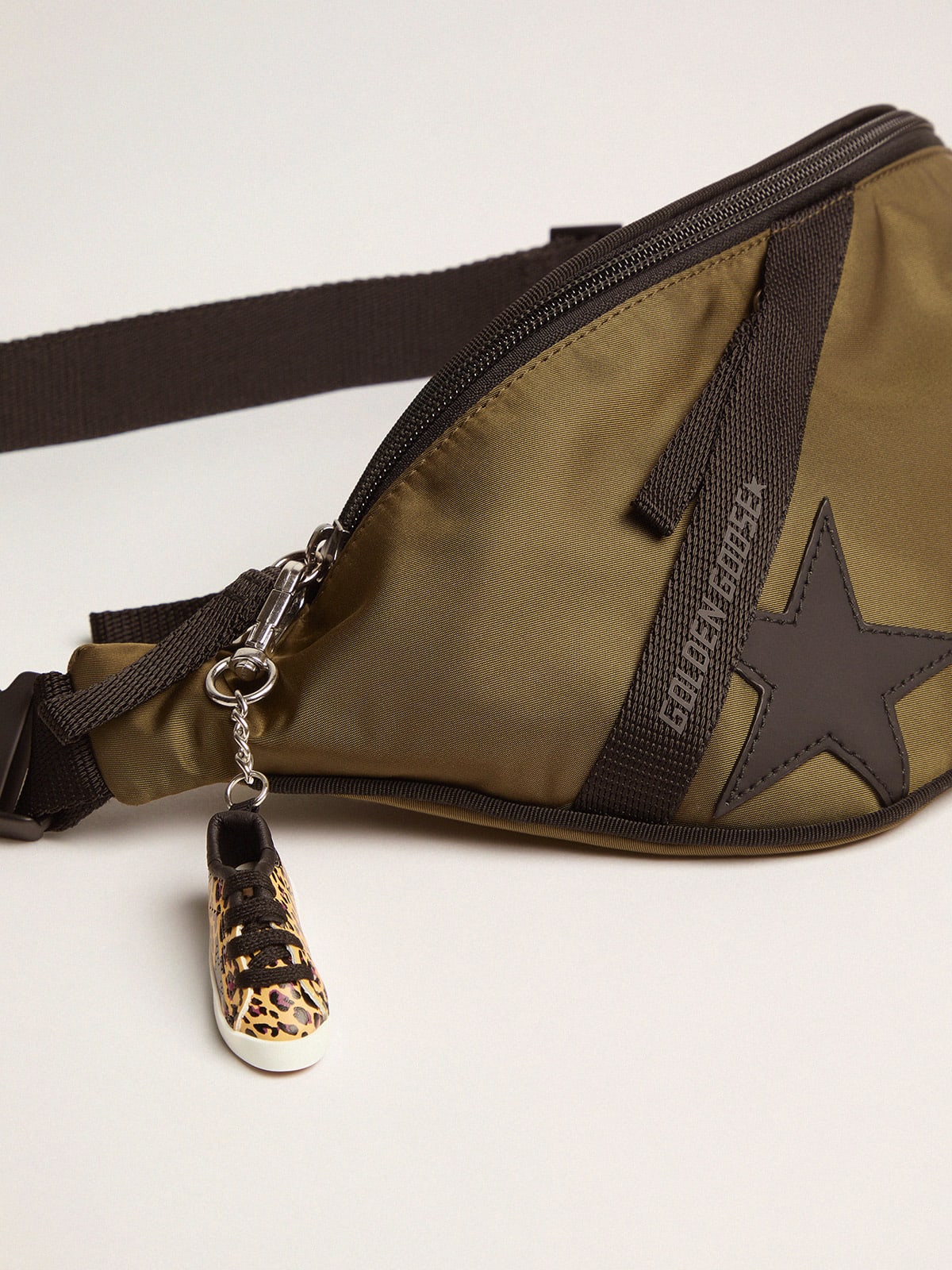 Golden Goose - Olive-green nylon Journey belt bag in 