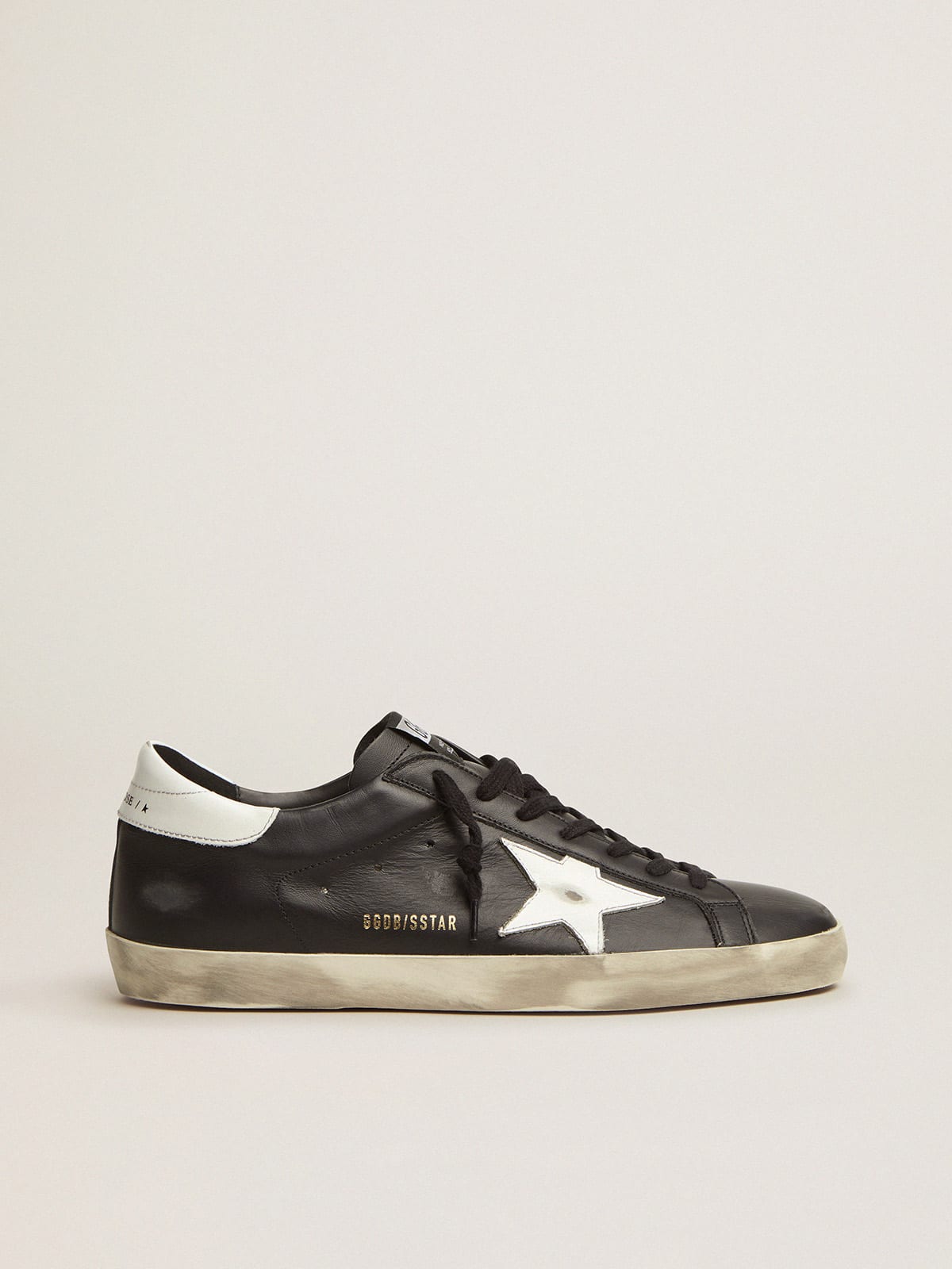 Golden goose best sale black leather sneakers