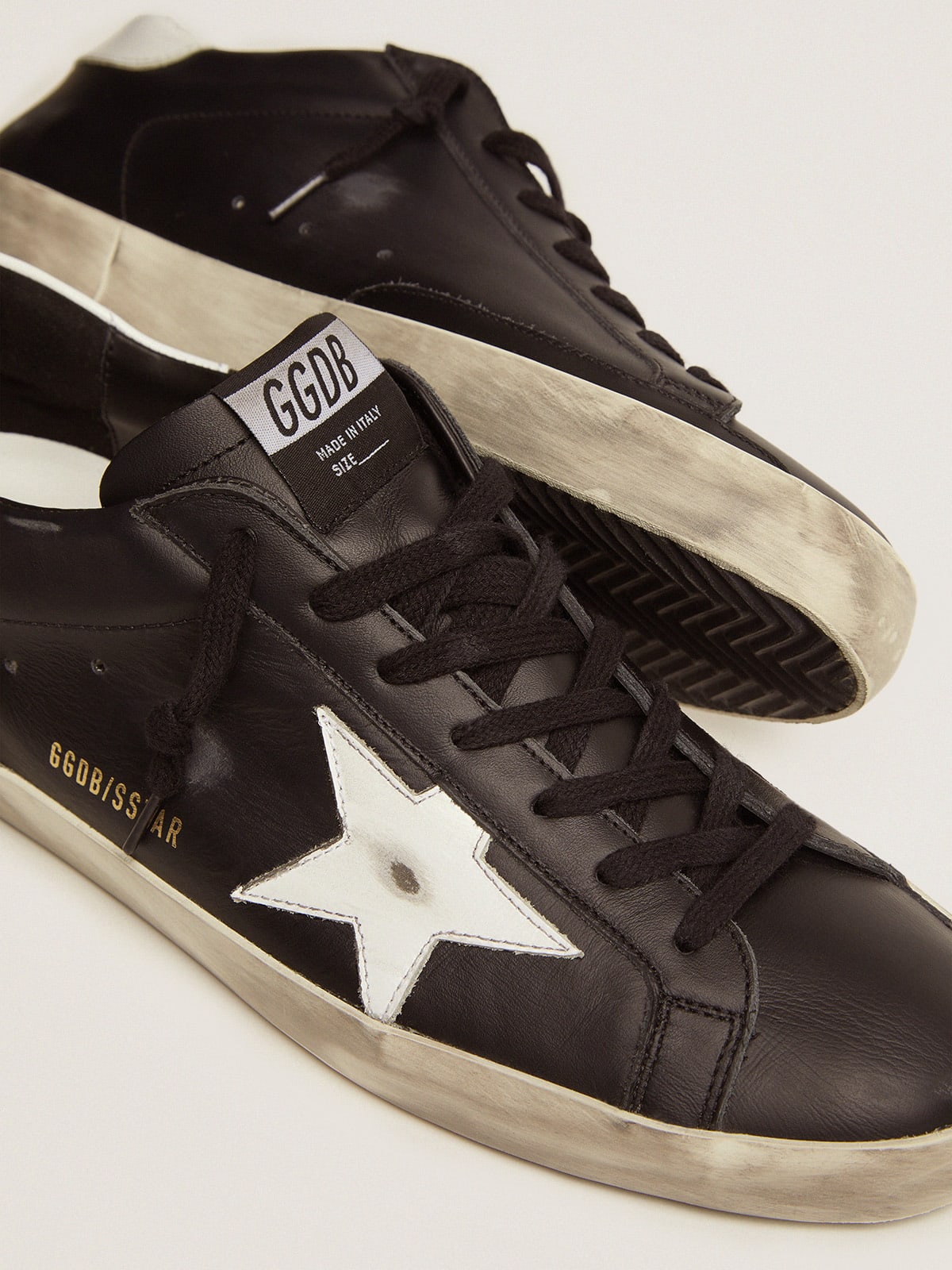 Golden goose superstar hot sale white black