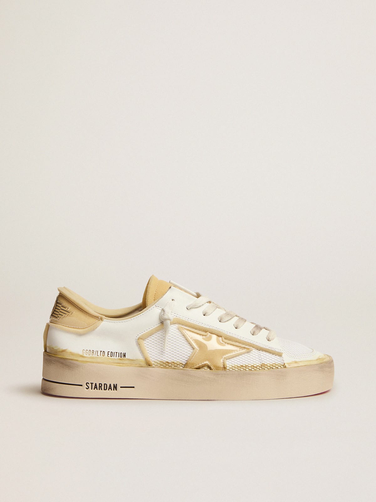 Golden Goose - Men’s Stardan LAB sneakers in white leather with foam and PVC inserts in 