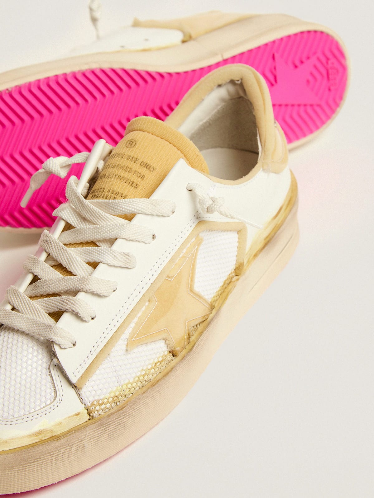 Golden goose stardan white cheap leather sneakers