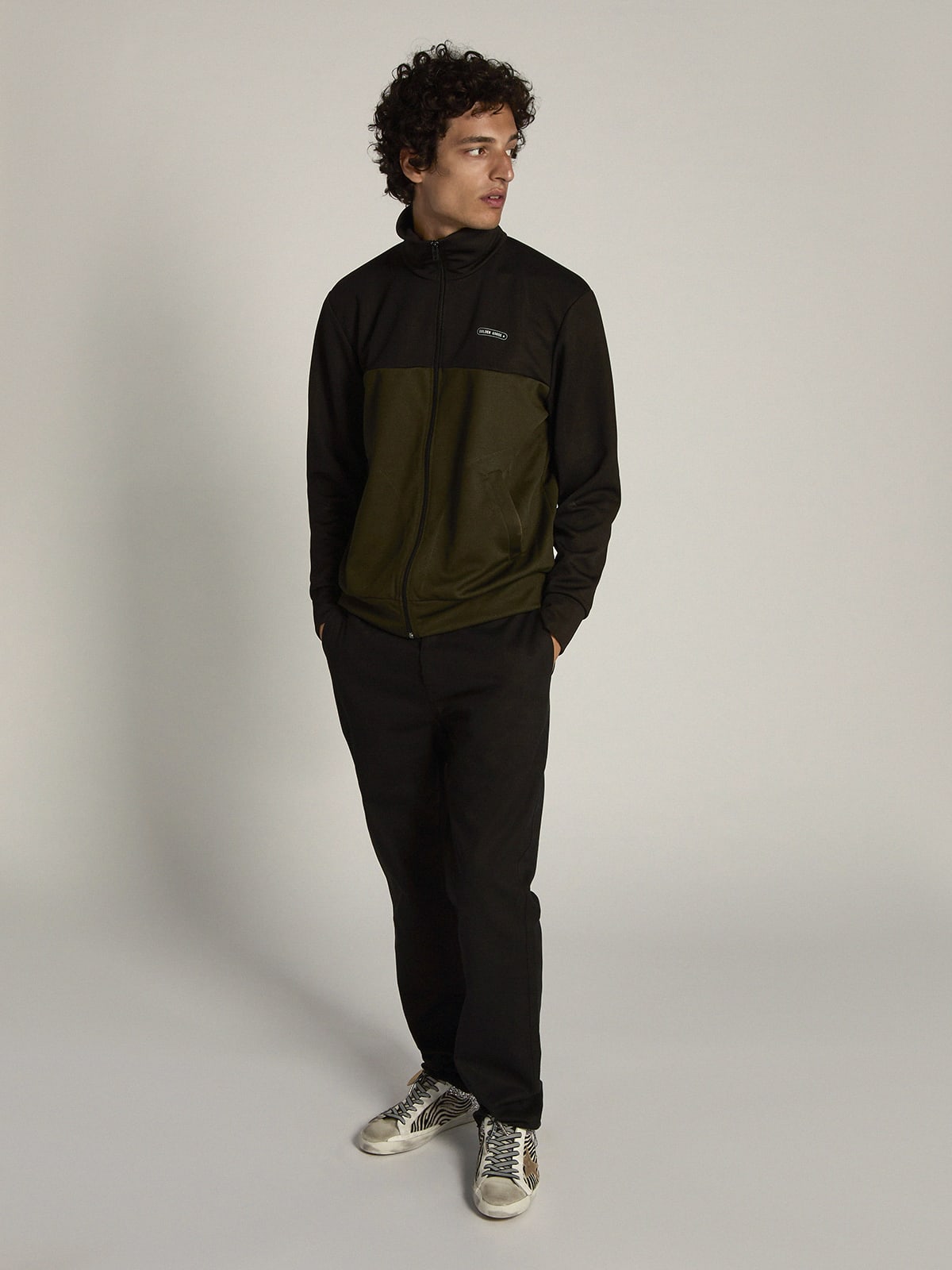 Game EDT Capsule Collection jacket in black and military-green color
