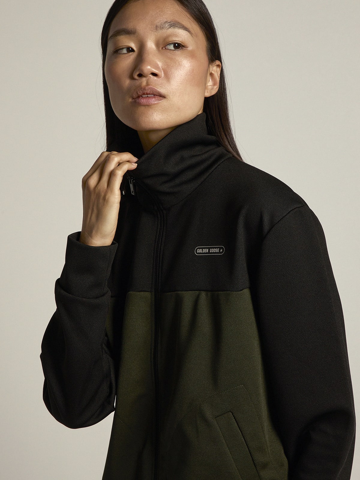 Game EDT Capsule Collection jacket in black and military-green color