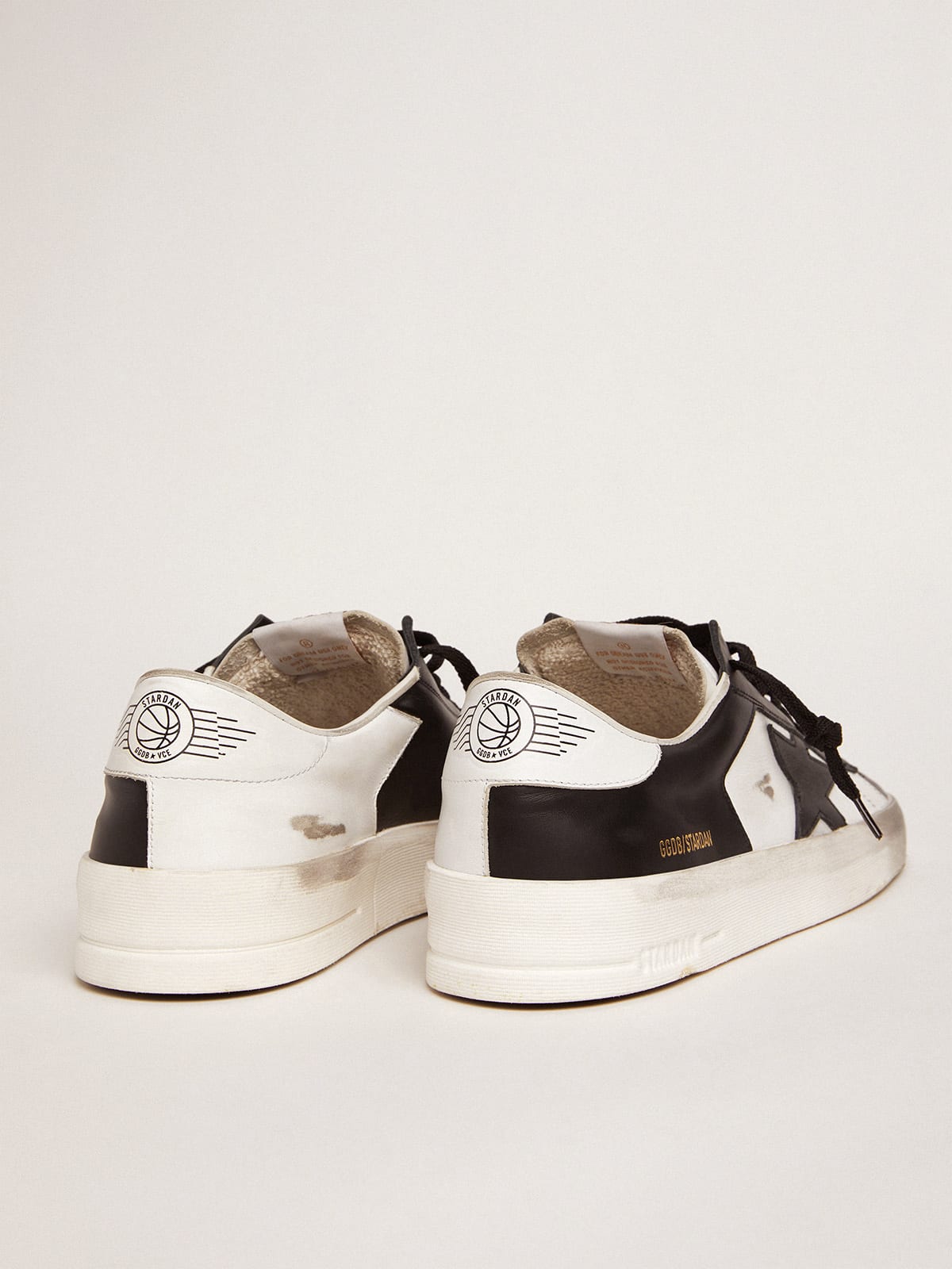 Golden Goose - Women's Stardan in white and black leather in 