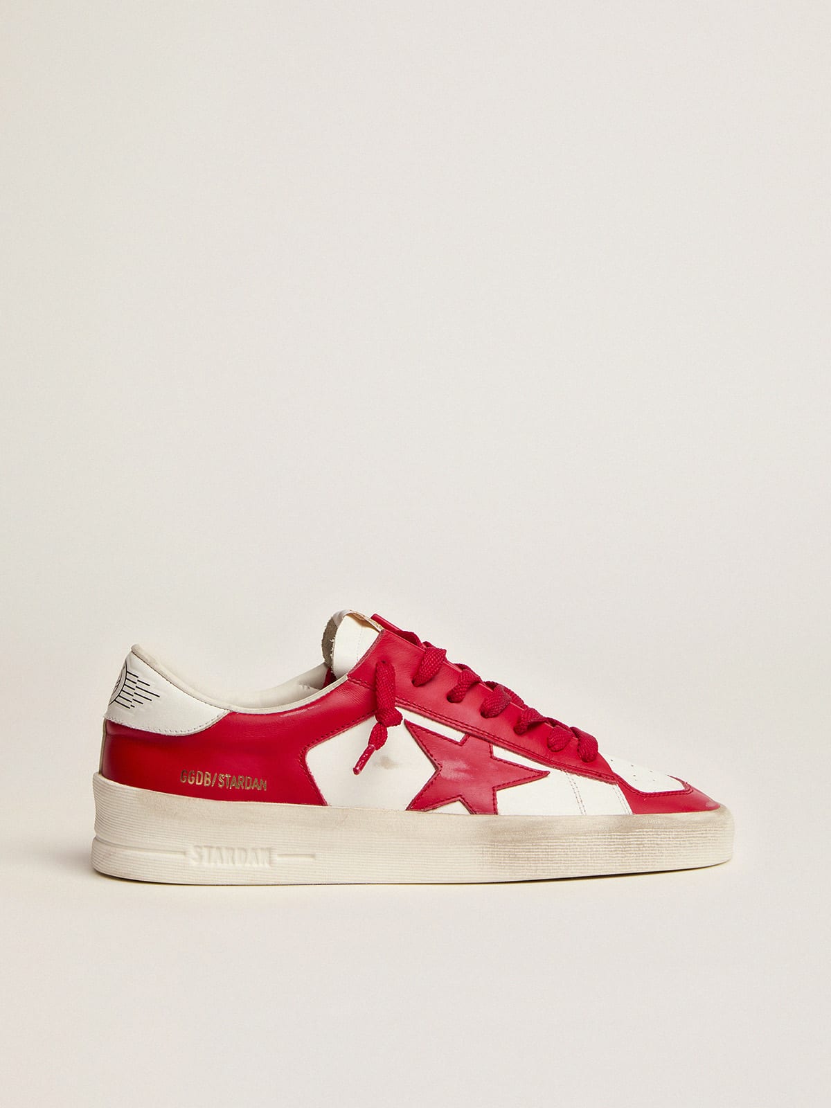 Golden Goose - Men's Stardan in white and red leather in 