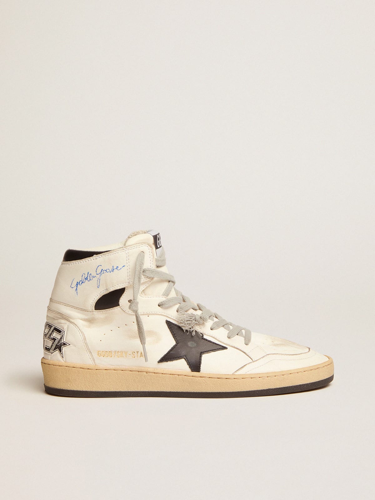 Golden Goose - Women's Sky-Star with signature on the ankle and black inserts in 